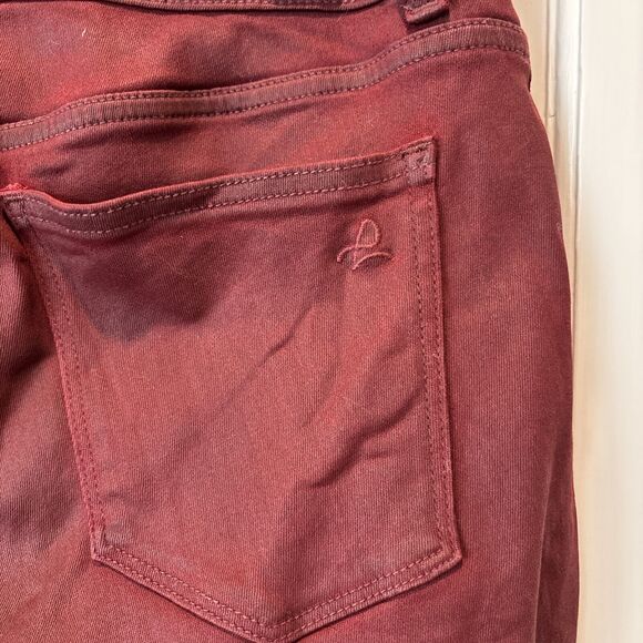 DL1961 Florence Ankle Mid Rise Instasculpt Skinny 27 Merlot Red Waxy finish - Picture 4 of 4